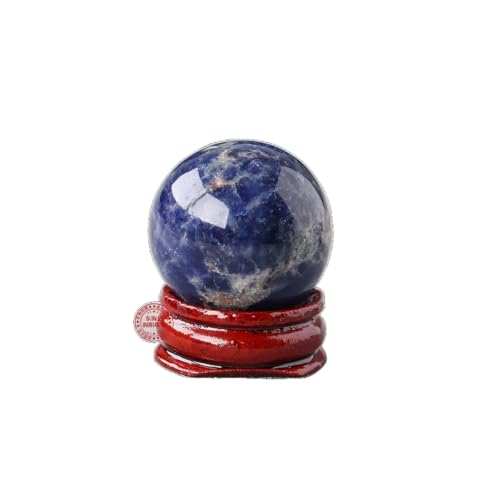 BaronHong Kristallkugel, Edelsteinkugel, Holzständer, Skulptur, Figur für Reiki, Wahrsagerei, Heimbüro, Schreibtischdekoration (Blaustein (hochwertig), 28–32 mm) von BaronHong