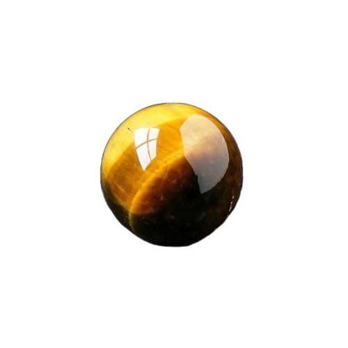 BaronHong Kristallkugel, Edelsteinkugel, Holzständer, Skulptur, Figur für Reiki, Wahrsagerei, Heimbüro, Schreibtischdekoration (Gelbes Tigerauge (normal), 28–32 mm) von BaronHong