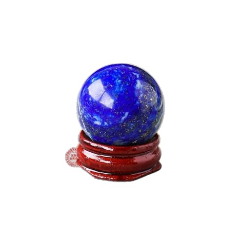 BaronHong Kristallkugel, Edelsteinkugel, Holzständer, Skulptur, Figur für Reiki, Wahrsagerei, Heimbüro, Schreibtischdekoration (Lapis, 28–32 mm) von BaronHong