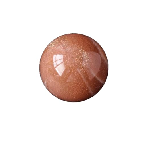 BaronHong Kristallkugel, Edelsteinkugel, Holzständer, Skulptur, Figur für Reiki, Wahrsagerei, Heimbüro, Schreibtischdekoration (Orange-Sonnenstein, 28–32 mm) von BaronHong