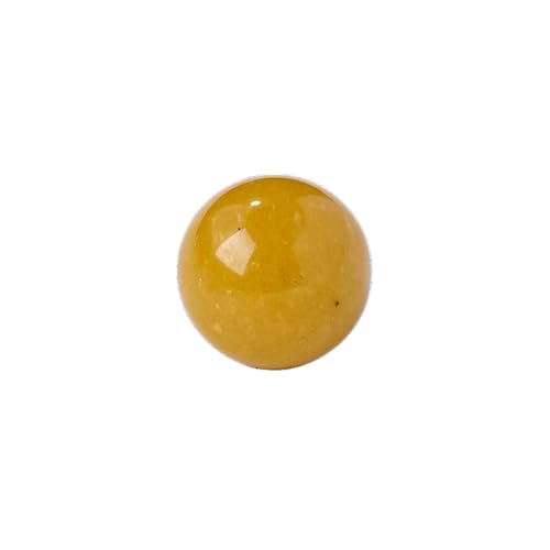 BaronHong Kristallkugel, Edelsteinkugel, Holzständer, Skulptur, Figur für Reiki, Wahrsagerei, Heimbüro, Schreibtischdekoration (gelber Jade, 28–32 mm) von BaronHong
