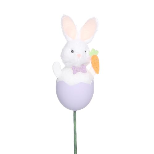 BaronHong Osterblumen-Hasen-Picker, künstliche Tier-Stecklinge, Oster-Stängel, künstliche Osterbaumzweige (lila, M) von BaronHong