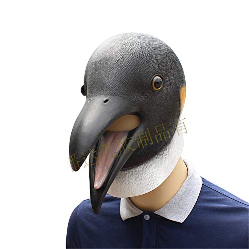 BaronHong Pinguin Cosplay Halloween Party Realistische Latex Kopfbedeckung 3D Maske (schwarz, M) von BaronHong