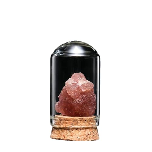 BaronHong Rohstein-Mineralprobe, Kristallornamente, dekorative Naturkristalle, unregelmäßige Steinsammlung, Geschenk (Erdbeerquarz, M) von BaronHong