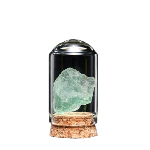BaronHong Rohstein-Mineralprobe, Kristallornamente, dekorative Naturkristalle, unregelmäßige Steinsammlung, Geschenk (Grün-Fluorit, M) von BaronHong