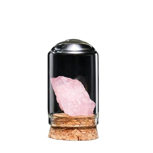 BaronHong Rohstein-Mineralprobe, Kristallornamente, dekorative Naturkristalle, unregelmäßige Steinsammlung, Geschenk (Rosenquarz, M) von BaronHong