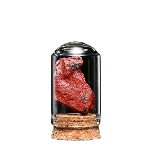BaronHong Rohstein-Mineralprobe, Kristallornamente, dekorative Naturkristalle, unregelmäßige Steinsammlung, Geschenk (Roter Jaspis, M) von BaronHong