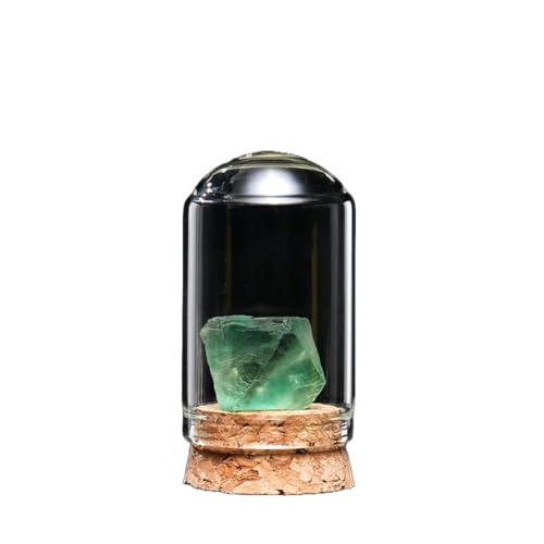 BaronHong Rohstein-Mineralprobe, Kristallornamente, dekorative Naturkristalle, unregelmäßige Steinsammlung, Geschenk (achtseitiger grüner Fluorit, M) von BaronHong