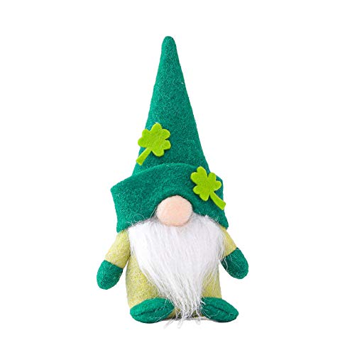 BaronHong St. Patrick's Day Zwerg Tomte Irischer Kobold Zwerg Nisse Plüsch Grün Saint Paddy's Day Elf Haushaltsornamente (Männlich, M) von BaronHong