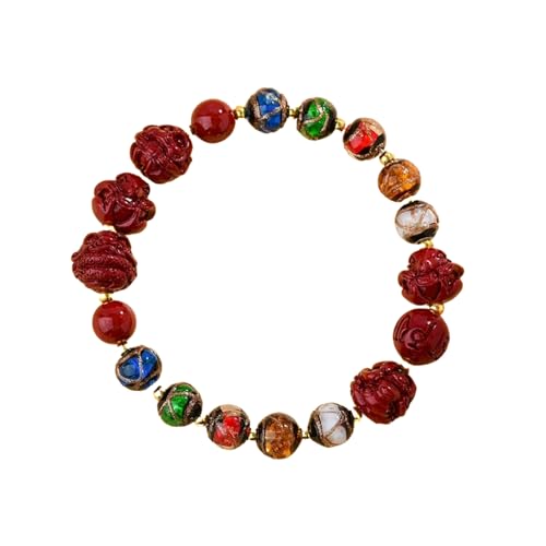 BaronHong Sternzeichen-Perlenarmbänder für Glasarmbänder für Perlenarmbänder für Männer und Frauen (weiblich, Hahn) von BaronHong