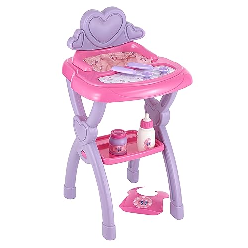 Baroni Toys Hochstuhl für Puppe Spielzeug, Spielset Hochstuhl Babynahrung, Spiel für Mütter mit Babyflaschen Besteck und Lätzchen, Hochstuhl für Puppen, Spiel für Mädchen 3 4 5 6 7 Jahre Baroni Toys Hochstuhl für Puppe Spielzeug, Spielset Hochstuhl Babynahrung, Spiel für Mütter mit Babyflaschen Besteck und Lätzchen, Hochstuhl für Puppen, Spiel für Mädchen 3 4 5 6 7 Jahre von Baroni Toys