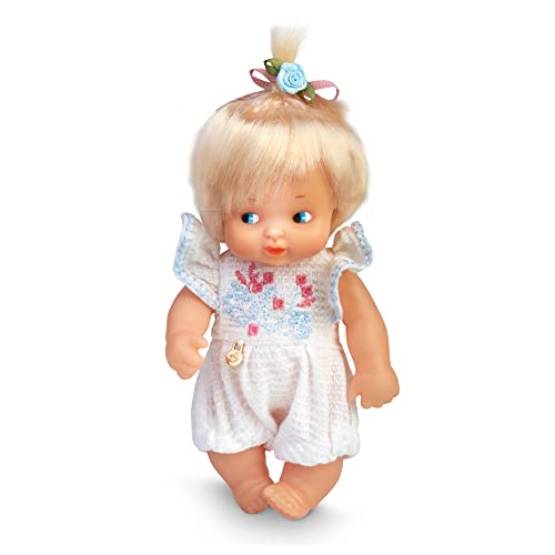 los Barriguitas - Puppe mit dunklem Haar und Schleife, trägt EIN Kleid in Beige mit Stickerei in Orange und Blau, für Mädchen ab 3 Jahren, 4 Sammlermo, Bunt, Talla única los Barriguitas - Puppe mit dunklem Haar und Schleife, trägt EIN Kleid in Beige mit Stickerei in Orange und Blau, für Mädchen ab 3 Jahren, 4 Sammlermo, Bunt, Talla única von Barriguitas