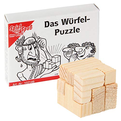 Bartl 102149 Mini-Holz-Puzzle Das Würfel-Puzzle aus 7 kleinen Holzteilen von Bartl