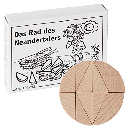 Bartl 102282 Mini-Holz-Puzzle Das Rad des Neandertalers aus 10 kleinen Holzteilen von Bartl