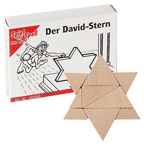 Bartl 102283 Mini-Holz-Puzzle Der David-Stern aus 9 kleinen Holzteilen von Bartl