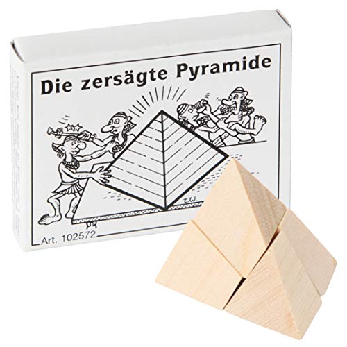 Bartl 102572 Mini-Holz-Puzzle Die zersägte Pyramide aus 4 kleinen Holzteilen von Bartl