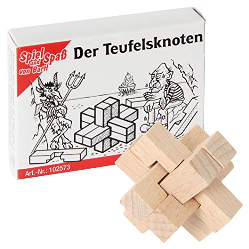 Bartl 102573 Mini-Holz-Puzzle Der Teufelsknoten aus 6 kleinen Holzteilen von Bartl