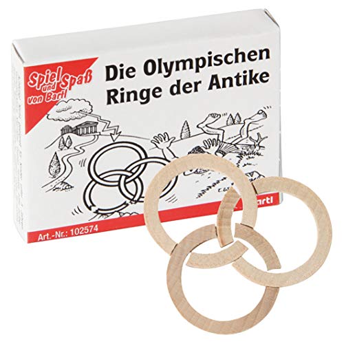Bartl 102574 Mini-Holz-Puzzle Die Olympischen Ringe der Antike aus 6 kleinen Holzteilen von Bartl