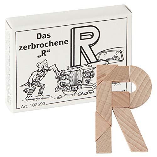 Bartl 102593 Mini-Holz-Puzzle Das zerbrochene R aus 8 kleinen Holzteilen von Bartl