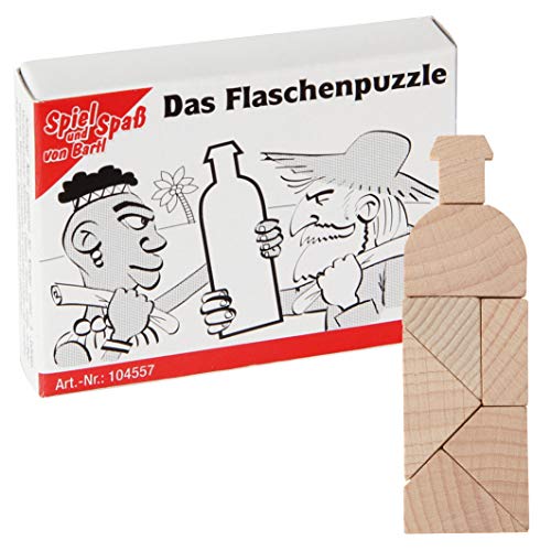 Bartl 104557 Mini-Holz-Puzzle Das Flaschen-Puzzle aus 7 kleinen Holzteilen von Bartl