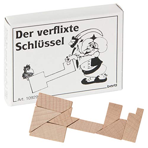 Bartl 109299 Mini-Holz-Puzzle Der verflixte Schlüssel aus 8 kleinen Holzteilen von Bartl