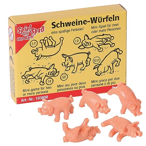 Bartl 103808 Mini-Spiel Schweine-Würfeln | Das beliebte Minispiel für unterwegs mit Freunden von Bartl