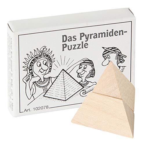 Bartl 102078 Mini-Holz-Puzzle Das Pyramiden-Puzzle aus 2 kleinen Holzteilen von Bartl