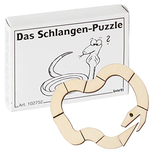 Bartl 102752 Mini-Holz-Puzzle Das Schlangen-Puzzle aus 10 kleinen Holzteilen von Bartl