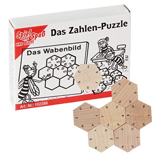 Bartl 102288 Mini-Holz-Puzzle Das Zahlen-Puzzle aus 7 kleinen Holzteilen von Bartl