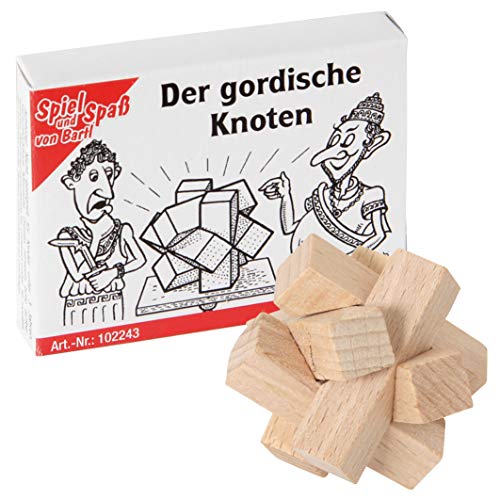 Bartl 102243 Mini-Holz-Puzzle Der gordische Knoten aus 6 kleinen Holzteilen von Bartl