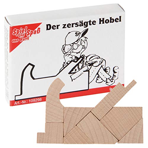 Bartl 109298 Mini-Holz-Puzzle Der zersägte Hobel aus 8 kleinen Holzteilen von Bartl