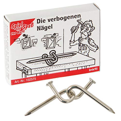Bartl 102575 Mini-Metall-Puzzle Die verbogenen Nägel aus 2 kleinen Metallteilen von Bartl