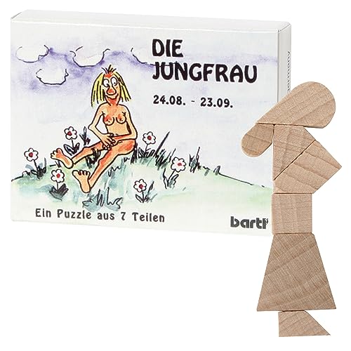 Bartl 102659 Mini-Sternzeichen-Puzzle Jungfrau - Holzpuzzle aus 7 Teilen von Bartl