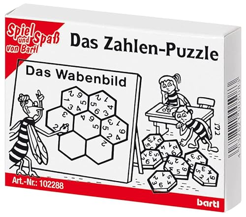 Bartl 102288 Mini-Holz-Puzzle Das Zahlen-Puzzle aus 7 kleinen Holzteilen von Bartl