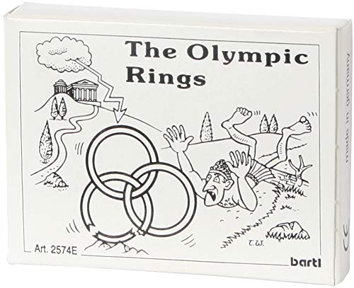 Bartl 102541 englische Version des Mini-Holz-Puzzles Die Olympischen Ringe der Antike aus 6 kleinen Holzteilen von Bartl