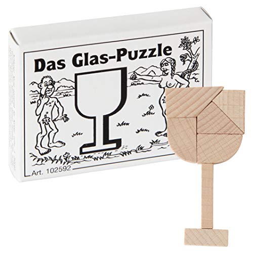 Bartl 102592 Mini-Holz-Puzzle Das Glas-Puzzle aus 7 kleinen Holzteilen von Bartl
