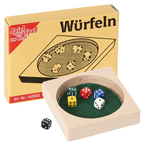 Bartl 103953 Mini-Spiel Würfeln perfekt für unterwegs, passt in Jede Hosentasche von Bartl