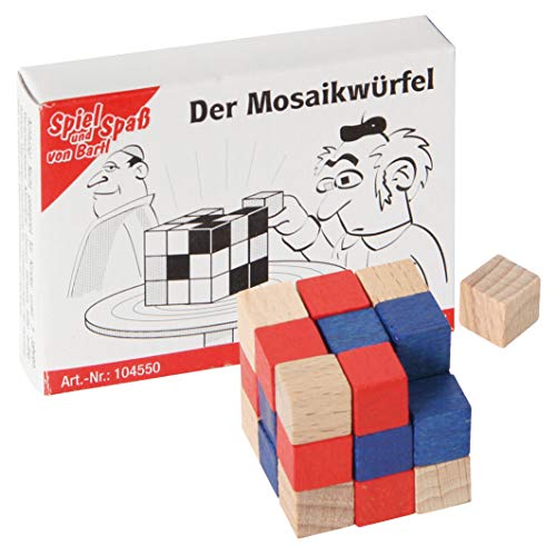 Bartl 104550 Mini-Holz-Puzzle Der Mosaikwürfel aus 27 kleinen Holzteilen von Bartl