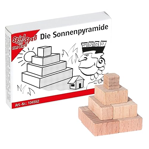 Bartl 104552 Mini-Holz-Puzzle Die Sonnenpyramide aus 10 kleinen Holzteilen von Bartl
