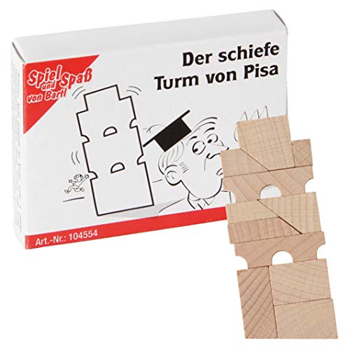 Bartl 104554 Mini-Holz-Puzzle Der schiefe Turm von Pisa aus 11 kleinen Holzteilen von Bartl
