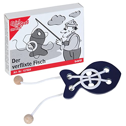 Bartl 107604 Mini-Holz-Puzzle Der veflixte Fisch aus 3 Teilen von Bartl