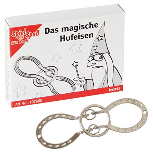 Bartl 107605 Mini-Metall-Puzzle Das magische Hufeisen aus einem Ring und 2 verbundenen Hufeisen von Bartl