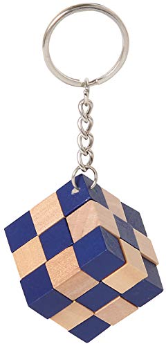 Bartl 108106 Schlüsselanhänger Schlangenwürfel Knobelspiel 3 x 3 x 3 blau-Natur von Bartl