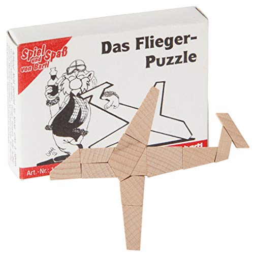 Bartl 109297 Mini-Holz-Puzzle Das Flieger Puzzle aus 12 kleinen Holzteilen von Bartl
