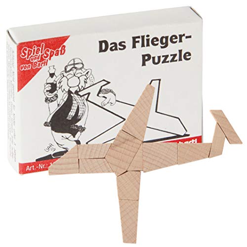 Bartl 109297 Mini-Holz-Puzzle Das Flieger Puzzle aus 12 kleinen Holzteilen von Bartl