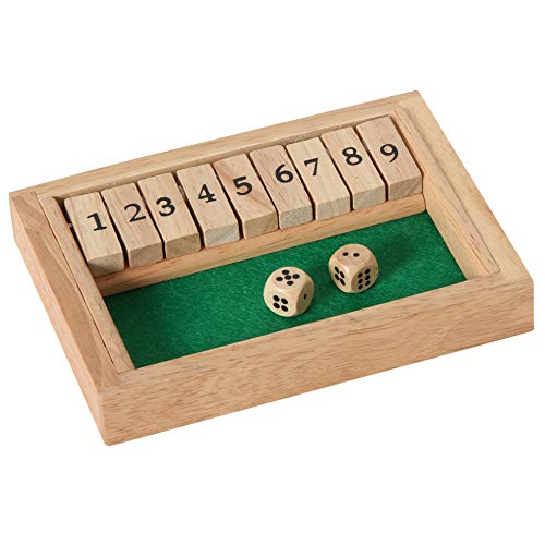 Bartl 110715 Klappenspiel, Shut The Box, Würfelspiel, hochwertige Ausführung aus Buchenholz, Made in Germany von Bartl