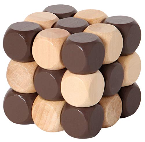 Bartl 111080 Schlangenwürfel Knobelspiel abgerundet 3 x 3 x 3 braun-Natur von Bartl