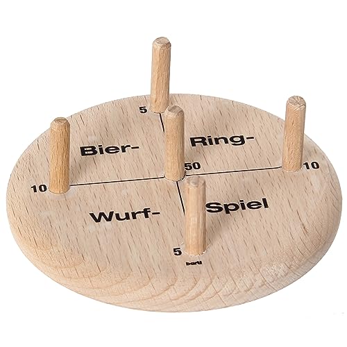 Bartl 111736 Bierdeckelspiel Ringe Werfen aus Holz, Gesellschaftsspiel für klein und groß großartiger Geschenkartikel Bartl 111736 Bierdeckelspiel Ringe Werfen aus Holz, Gesellschaftsspiel für klein und groß großartiger Geschenkartikel von Bartl