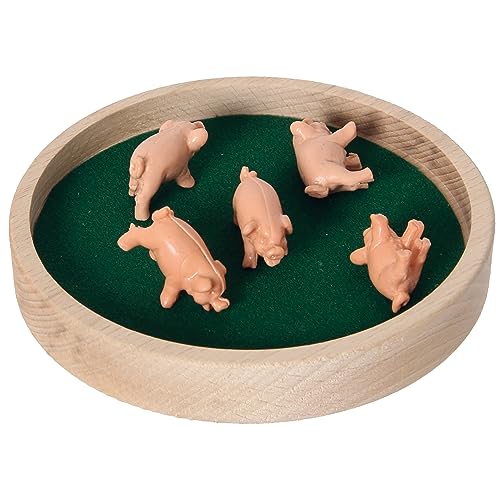 Bartl 111737 Bierdeckelspiel Schweine-Würfeln aus Holz, Gesellschaftsspiel für klein und groß - großartiger Geschenkartikel von Bartl
