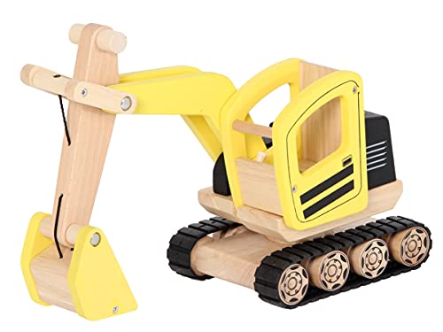 Bartl 112363 Pintoy Bagger aus Massivholz | Qualitatives Spielzeug für Kinder ab 3 Jahren von Bartl